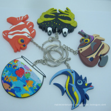 lovely Sea World PVC Keychain / New design marine animal keyrings